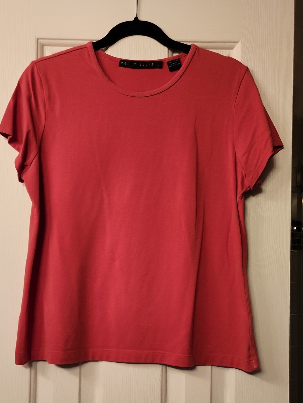 Perry Ellis Coral Crewneck Short Sleeve Tee